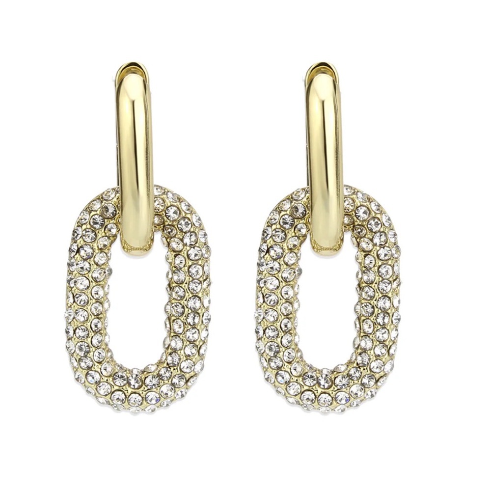 COVET Color Wheel Pave Link Drop Earrings